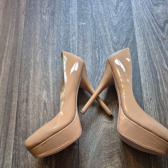 Zigi NY Nude Patent Platform Stilettos, Size 10 (41 EU), Worn Once - Picture 6 of 6